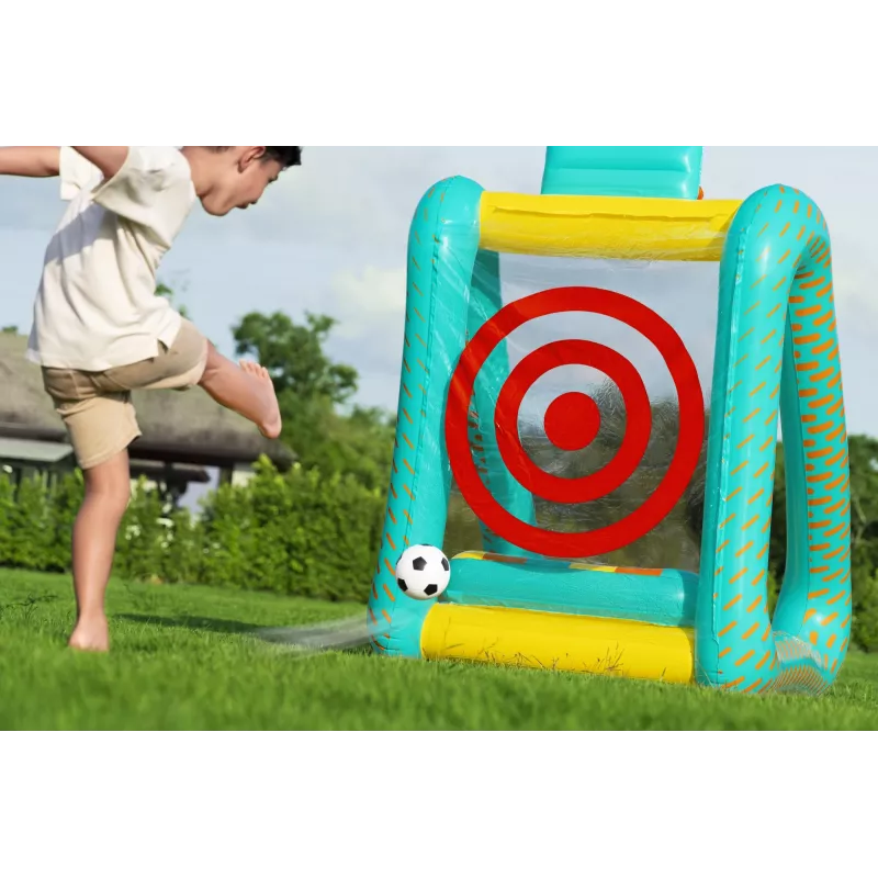 Bestway Perfect Aim Jogo de jardim insuflável 3 em 1, Centro de brincadeira insuflável, 5 ano(s), Policloreto de vinilo (PVC), Multicolor