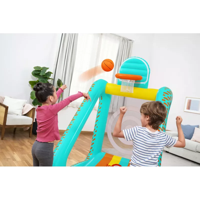 Bestway Perfect Aim Jogo de jardim insuflável 3 em 1, Centro de brincadeira insuflável, 5 ano(s), Policloreto de vinilo (PVC), Multicolor