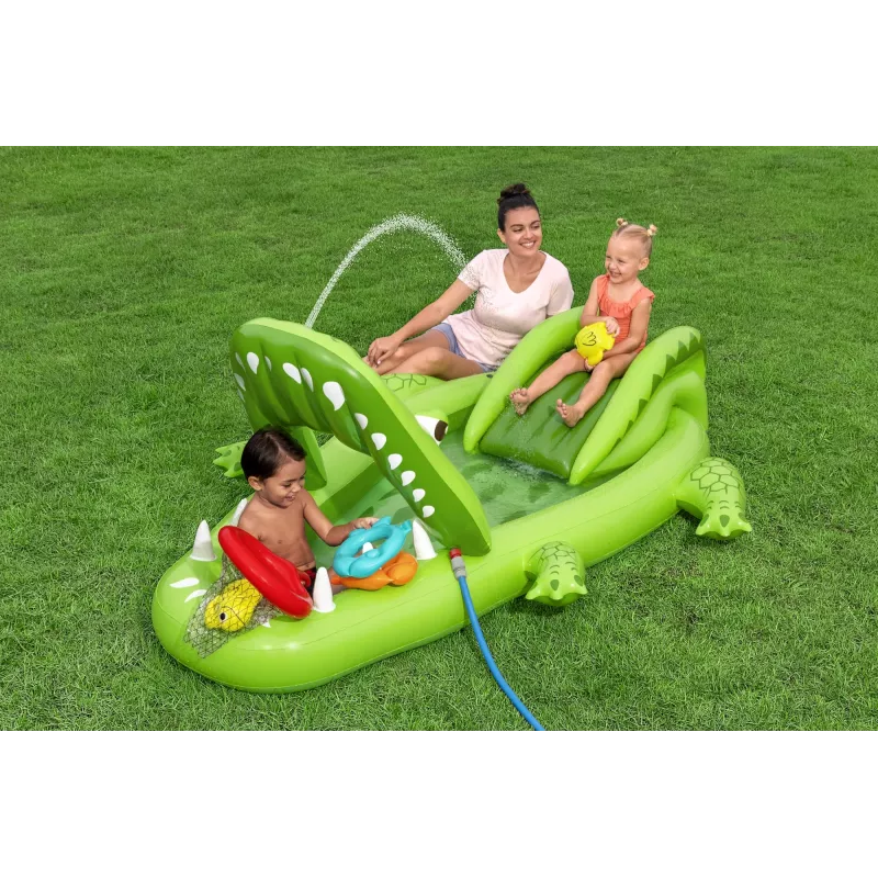 Bestway Later Gator Parque aquático e piscina insuflável para crianças 2,34 m x 1,63 m x 87 cm