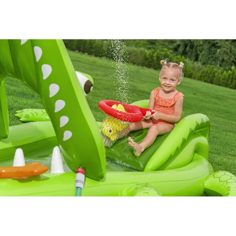 Bestway Later Gator Parque aquático e piscina insuflável para crianças 2,34 m x 1,63 m x 87 cm