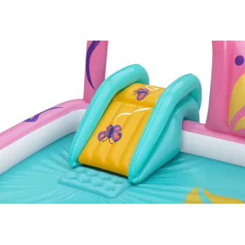 Bestway Butterfly Wonder Centro de brincadeira aquática e piscina insuflável para crianças 1,80 m x 1,80 m x 1,17 m