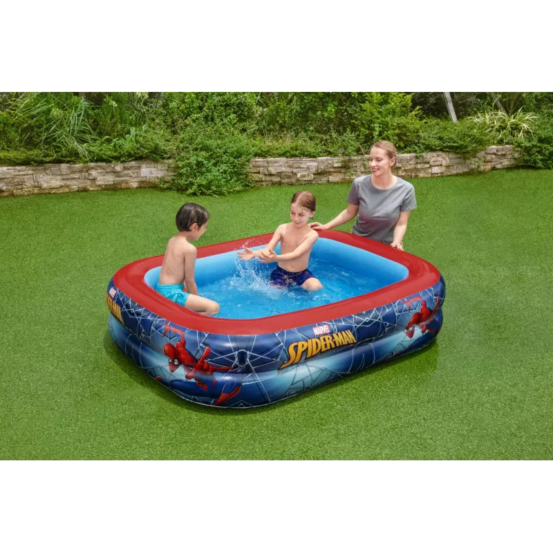 Bestway Piscina de brincar, Piscina insuflável, 450 L, Retangular, 6 ano(s), Spider-Man, Vinil