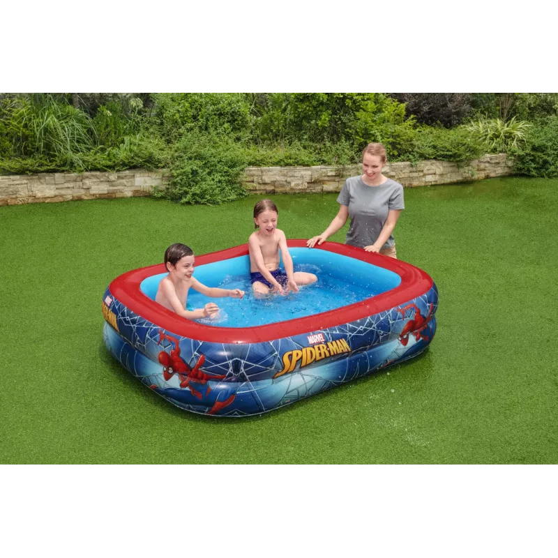 Bestway Piscina de brincar, Piscina insuflável, 450 L, Retangular, 6 ano(s), Spider-Man, Vinil