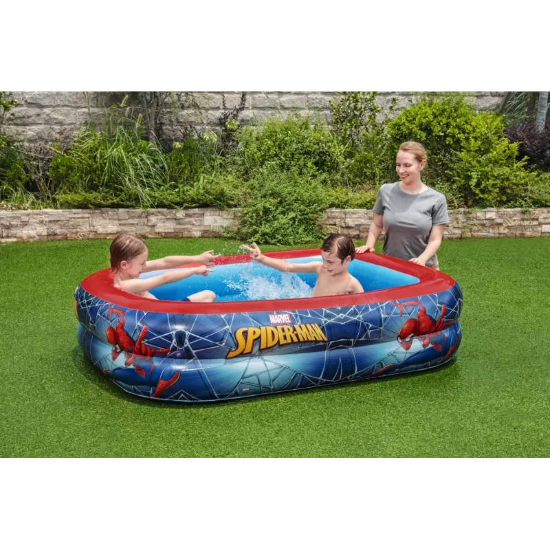 Bestway Piscina de brincar, Piscina insuflável, 450 L, Retangular, 6 ano(s), Spider-Man, Vinil