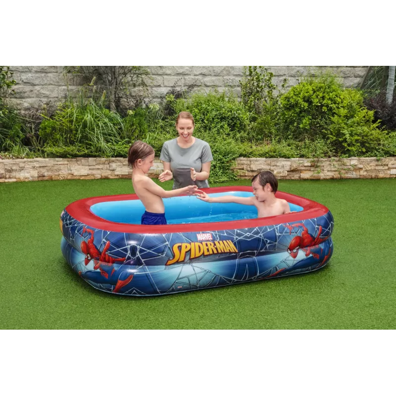 Bestway Piscina de brincar, Piscina insuflável, 450 L, Retangular, 6 ano(s), Spider-Man, Vinil