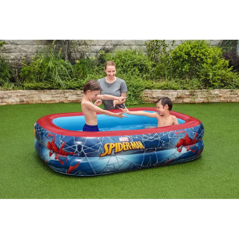 Bestway Piscina de brincar, Piscina insuflável, 450 L, Retangular, 6 ano(s), Spider-Man, Vinil