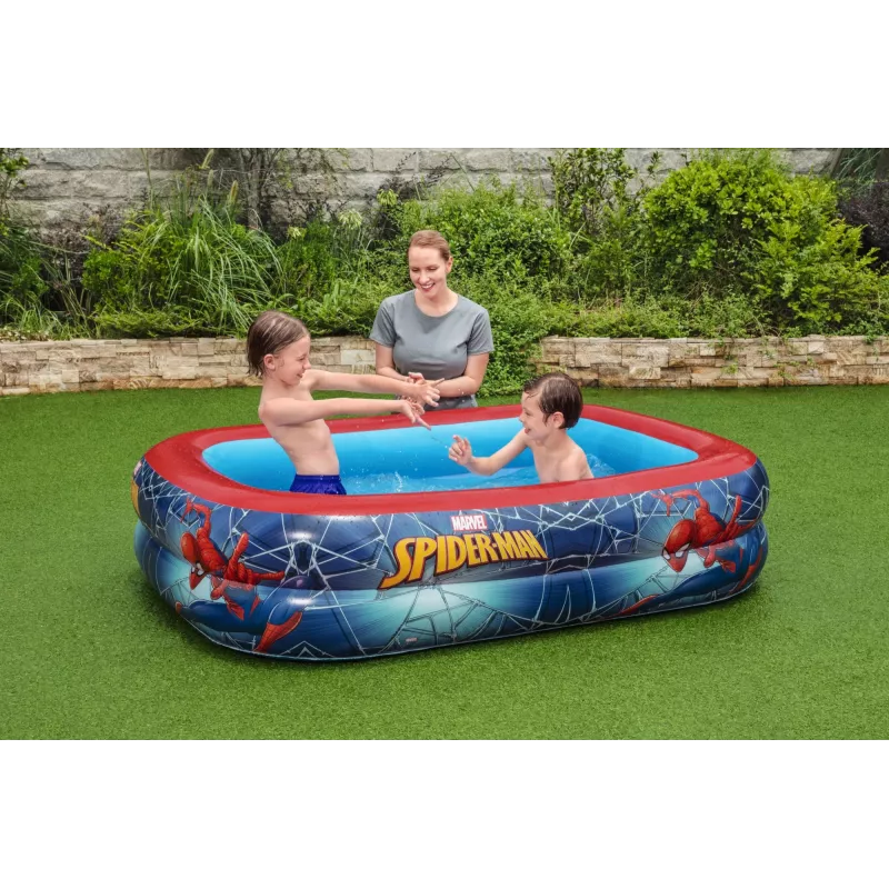 Bestway Piscina de brincar, Piscina insuflável, 450 L, Retangular, 6 ano(s), Spider-Man, Vinil