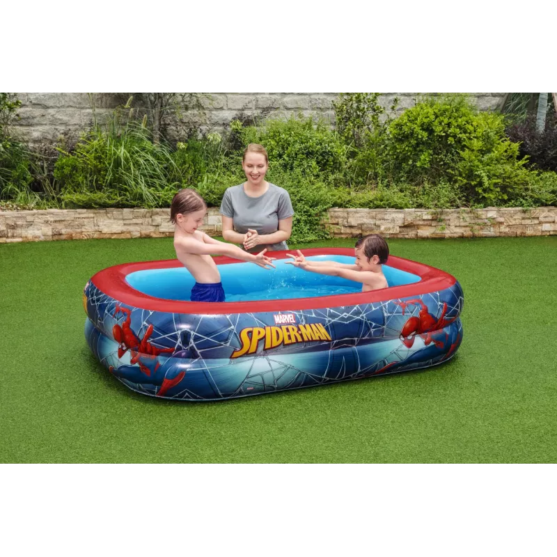 Bestway Piscina de brincar, Piscina insuflável, 450 L, Retangular, 6 ano(s), Spider-Man, Vinil