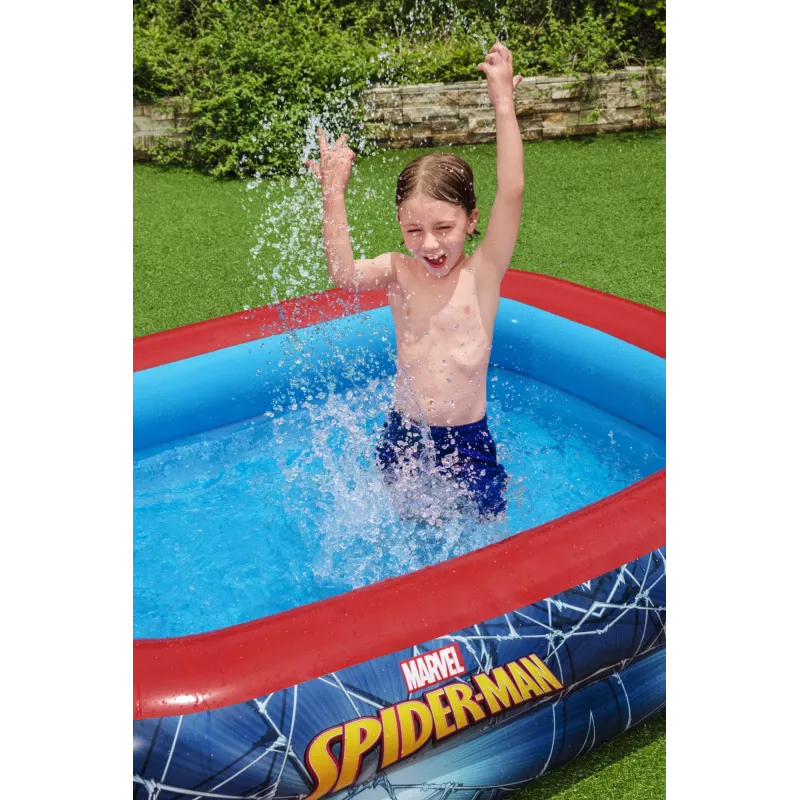 Bestway Piscina de brincar, Piscina insuflável, 450 L, Retangular, 6 ano(s), Spider-Man, Vinil