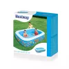 Bestway Piscina de brincar familiar insuflável 2,29 m x 1,52 m x 56 cm, Piscina insuflável, 702 L, Retangular, 6 anos, Vinil, Multicolor