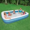 Bestway Piscina familiar retangular azul insuflável 3,05 m x 1,83 m x 46 cm