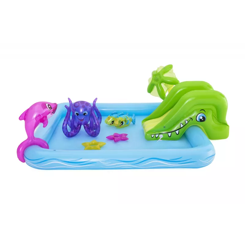 Bestway Play Center Fantastic Aquarium Piscina de brincar, piscina insuflável, 308 L, Forma de 8, 2 a., Vinil, multicolor