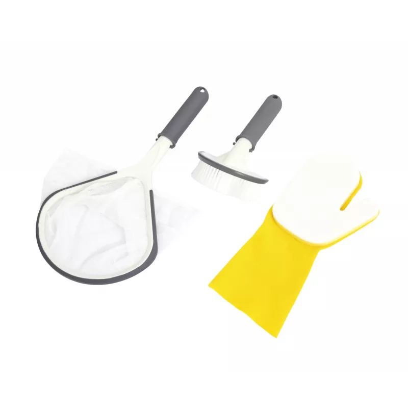 Bestway Lay-Z-Spa Conjunto de ferramentas tudo-em-um, conjunto de limpeza, todas as marcas, cinzento, branco, amarelo, 394 g, caixa de cores completa, 80 mm