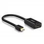 Ugreen 40360 Adaptador de cabo de vídeo 0,25 m Mini DisplayPort HDMI Preto