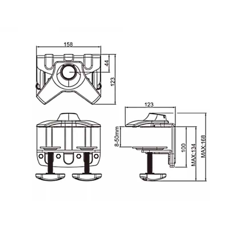 Multibrackets M Desktopmount Suporte simples / duplo / triplo com fixação de mesa