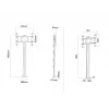 Multibrackets M Display Stand 180 Simples Preto com montagem no chão