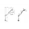 Multibrackets M VESA Gas Lift Braço único com haste, fixação, 10 kg, 38,1 cm (15 inch), 81,3 cm (32 inch), 100 x 100 mm, preto