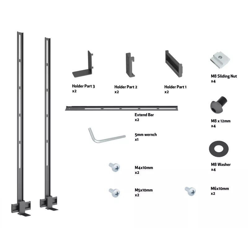 Multibrackets M Pro Series - Suporte para soundbar XL, preto, aço, 15 kg, 165,1 cm (65