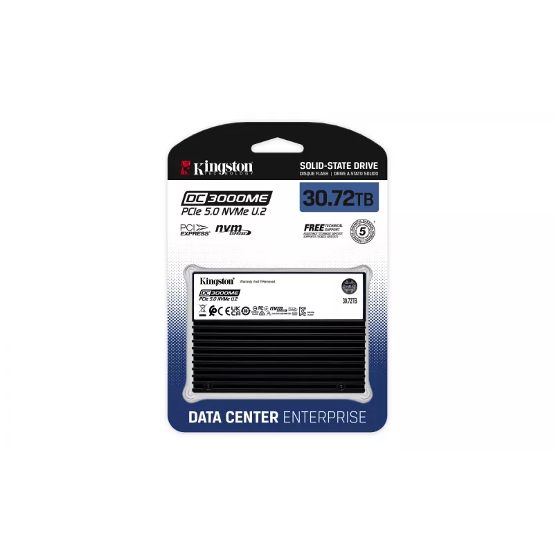 Kingston Technology 30,7 TB DC3000ME U.2 PCIe 5.0 NVMe TCG Opal SSD Enterprise