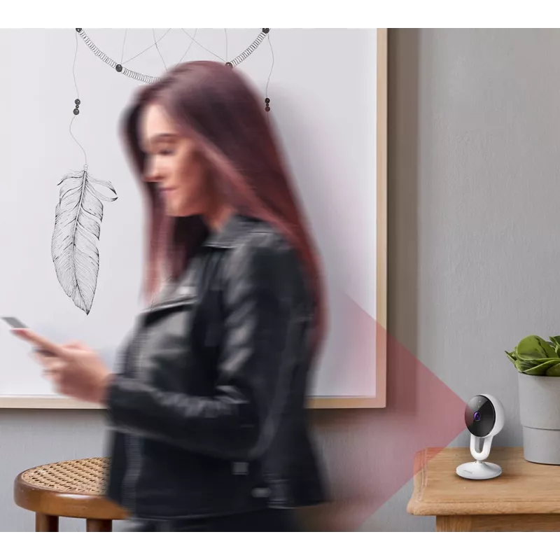 D-Link Câmara Wi‑Fi Full HD, câmara de vigilância IP, interior, sem fios, Amazon Alexa e Google Assistant, CE, FCC, IC, RCM, NCC, BSMI, mesa