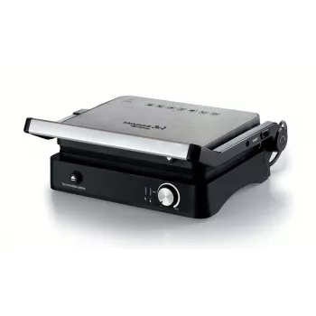 Ariete 1934 MetalGrill 3em1, grelhador elétrico para grelhar misto, 2000 W, 3 modos de cozedura, placas antiaderentes, prateado/preto