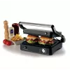 Ariete 1934 MetalGrill 3em1, grelhador elétrico para grelhar misto, 2000 W, 3 modos de cozedura, placas antiaderentes, prateado/preto