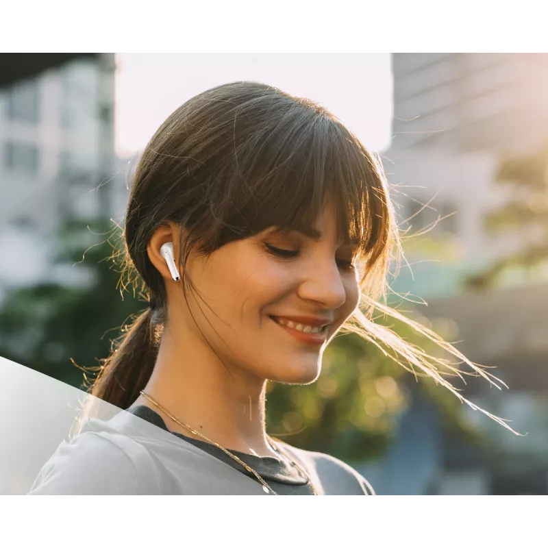 Music Sound Breeze Auscultadores Bluetooth in-ear em design de cápsula com estojo colorido