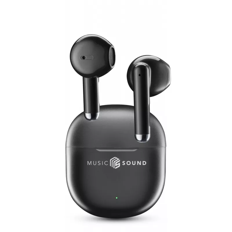 Music Sound Breeze Auscultadores Bluetooth de cápsula com estojo colorido