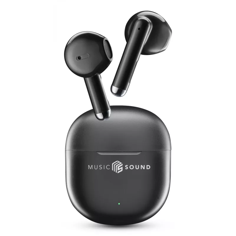 Music Sound Breeze Auscultadores Bluetooth de cápsula com estojo colorido