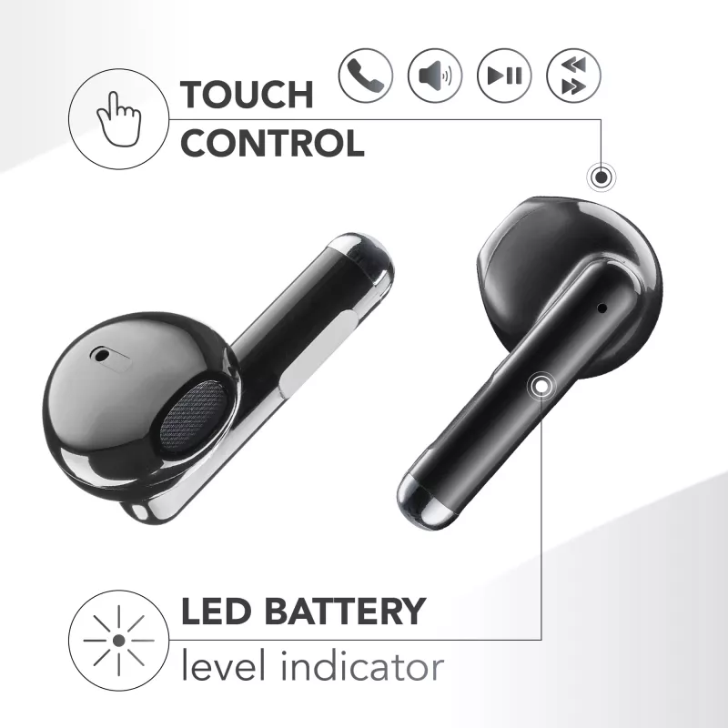 Music Sound Breeze Auscultadores Bluetooth de cápsula com estojo colorido
