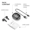 Music Sound Breeze Auscultadores Bluetooth de cápsula com estojo colorido