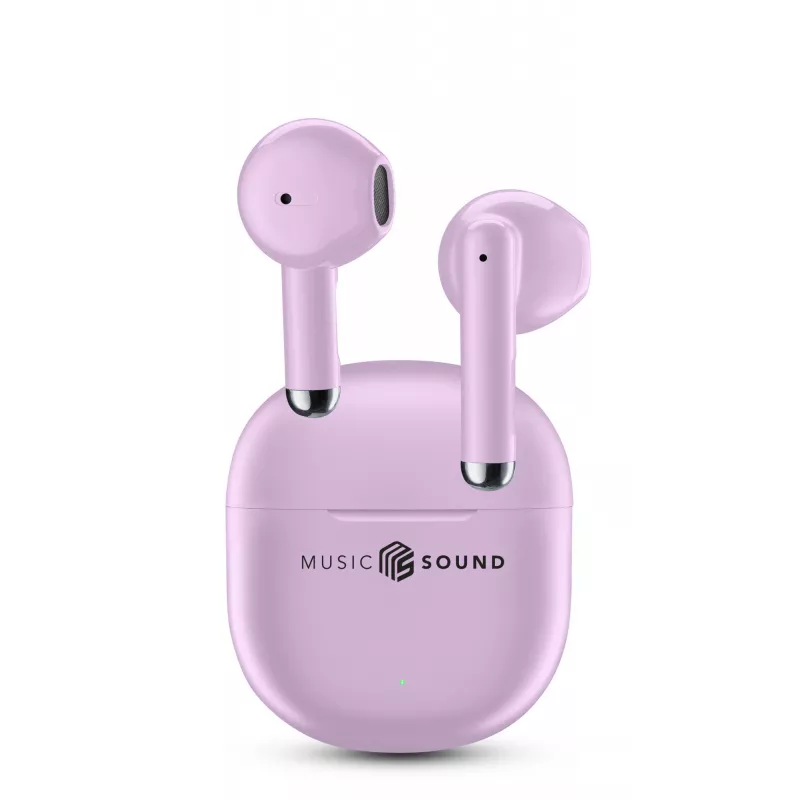 Music Sound Breeze Auscultadores Bluetooth de cápsula com estojo colorido