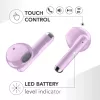 Music Sound Breeze Auscultadores Bluetooth de cápsula com estojo colorido