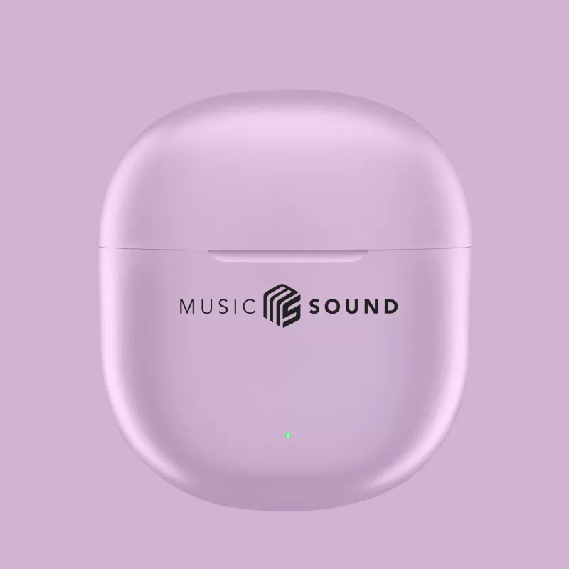 Music Sound Breeze Auscultadores Bluetooth de cápsula com estojo colorido