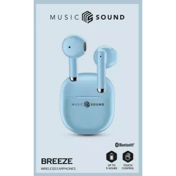 Music Sound Breeze Auscultadores in-ear em estilo de cápsula com estojo colorido