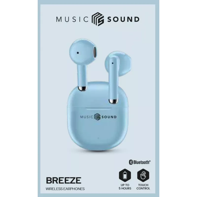 Music Sound Breeze Auscultadores in-ear em estilo de cápsula com estojo colorido