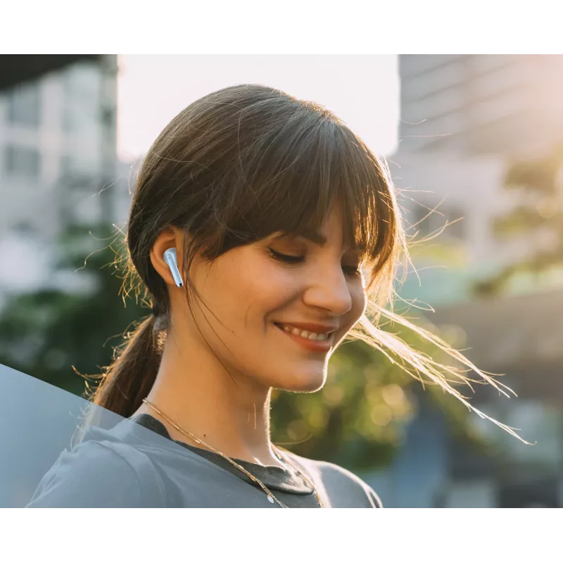 Music Sound Breeze Auscultadores in-ear em estilo de cápsula com estojo colorido