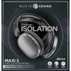 Music Sound MAXI3 MAXI3 Auscultadores over-ear sem fios com cancelamento ativo de ruído: experiência de audição imersiva e sem distrações, até 35 horas de autonomia. Design moderno, conforto, estilo e som potente e revolucionário.