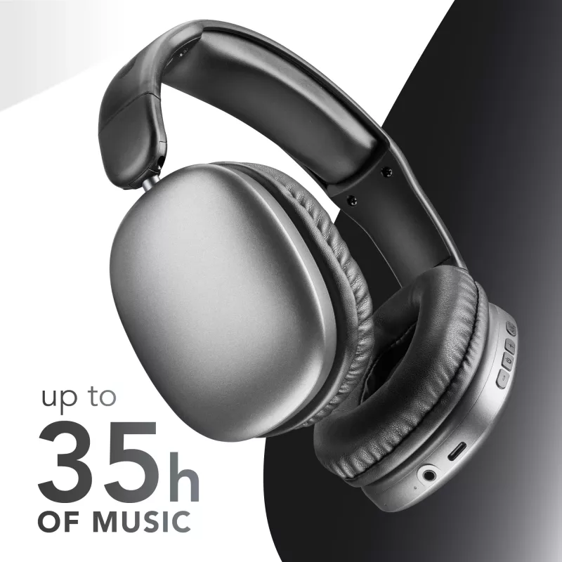 Music Sound MAXI3 MAXI3 Auscultadores over-ear sem fios com cancelamento ativo de ruído: experiência de audição imersiva e sem distrações, até 35 horas de autonomia. Design moderno, conforto, estilo e som potente e revolucionário.