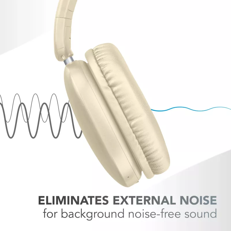 Music Sound MAXI3 MAXI3 Auscultadores over-ear sem fios com cancelamento ativo de ruído: experiência de audição imersiva e sem distrações, até 35 horas de autonomia. Design moderno, conforto, estilo e som potente e revolucionário.