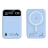 Techly I-CHARGE-10LCDBL Powerbank polímero de lítio (LiPo) 10000 mAh carregamento sem fios azul