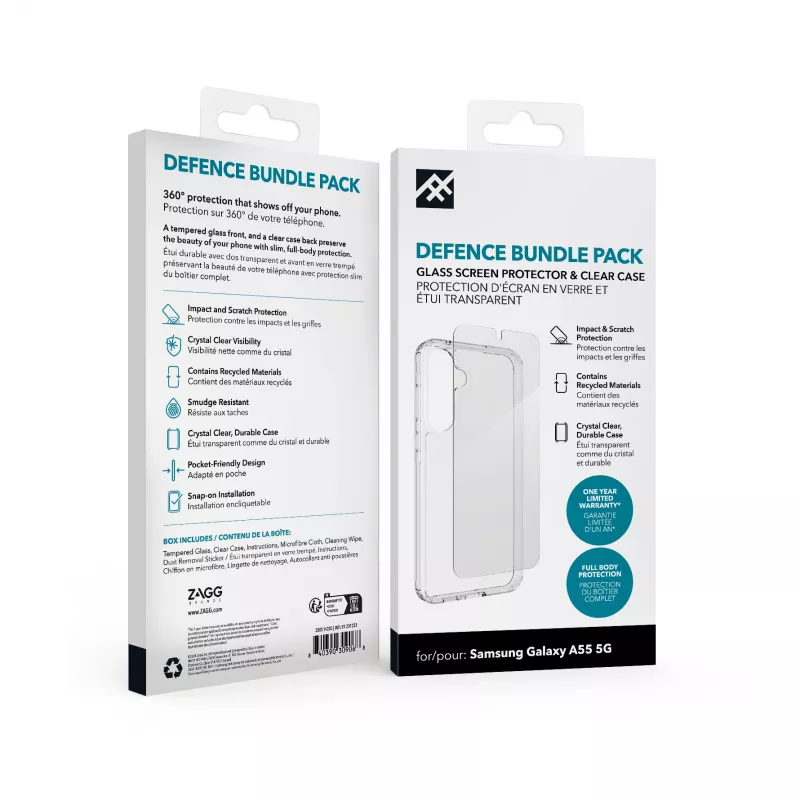 IFROGZ Defence Glass (Bundle) Capa para telemóvel 16,8 cm (6,6″) cobertura transparente