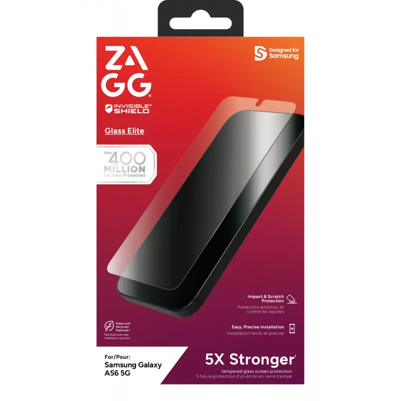 InvisibleShield Glass Elite Película de proteção de ecrã para Galaxy A56 5G