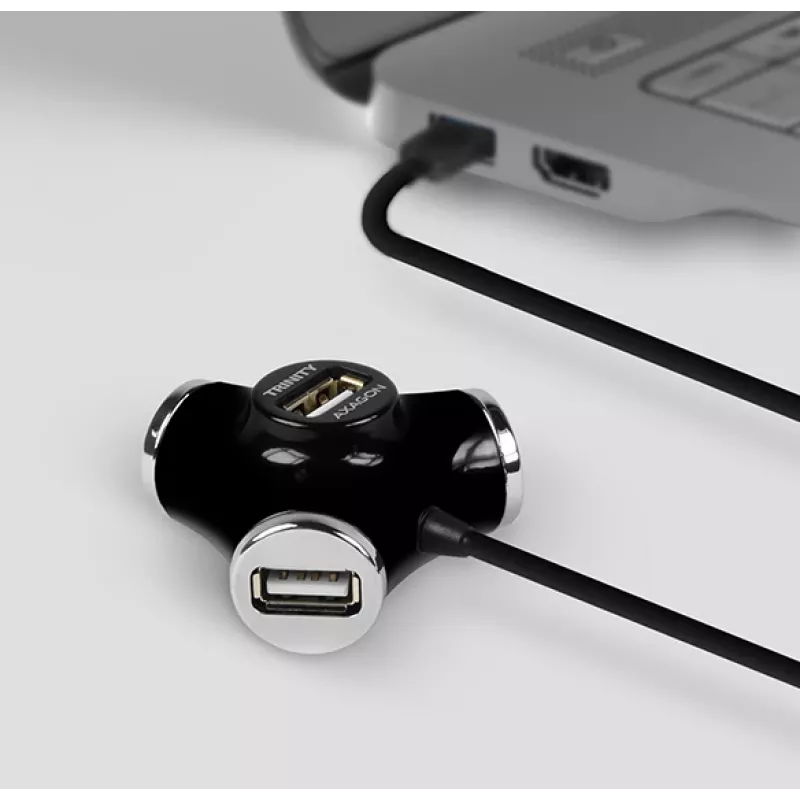 Hub de interfaces Axagon HUE-X3B USB 2.0 480 Mbit/s Preto