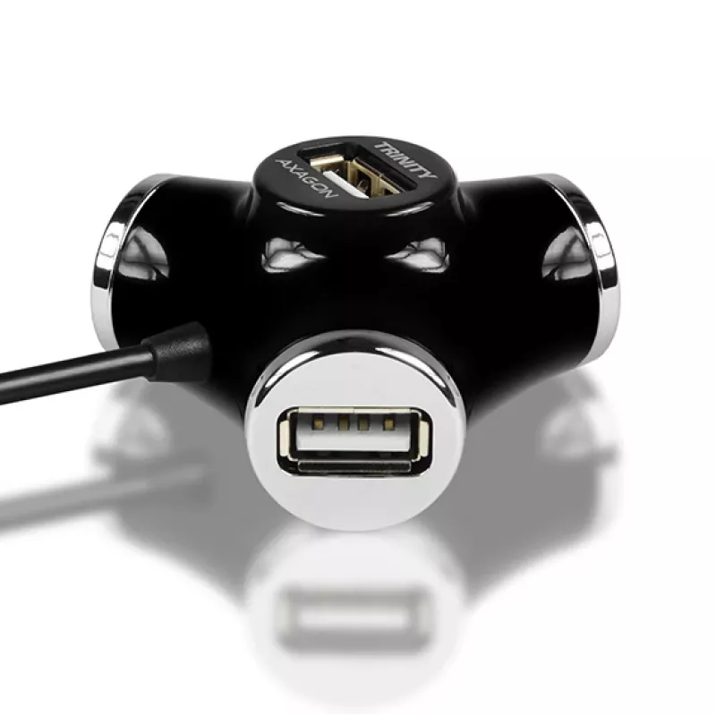 Hub de interfaces Axagon HUE-X3B USB 2.0 480 Mbit/s Preto