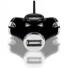 Hub de interfaces Axagon HUE-X3B USB 2.0 480 Mbit/s Preto