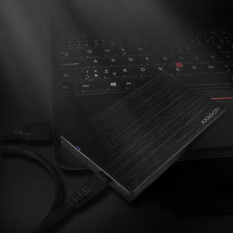 AXAGON EE25-XA - Caixa para HDD / SSD - 2,5 polegadas - SATA - Serial ATA II - Serial ATA III - 0,48 Gbit/s - Conectividade USB - Preto