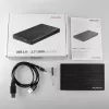 AXAGON EE25-XA - Caixa para HDD / SSD - 2,5 polegadas - SATA - Serial ATA II - Serial ATA III - 0,48 Gbit/s - Conectividade USB - Preto