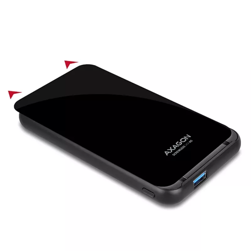 AXAGON EE25-S6B - Caixa para HDD / SSD - 2,5 polegadas - SATA - Serial ATA II - Serial ATA III - 5 Gbit/s - Conectividade USB - Preto