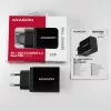 Carregador Axagon ACU-PQ22 para dispositivos móveis Telemóvel, power bank, smartphone, smartwatch, tablet, universal Preto AC carregamento rápido interior